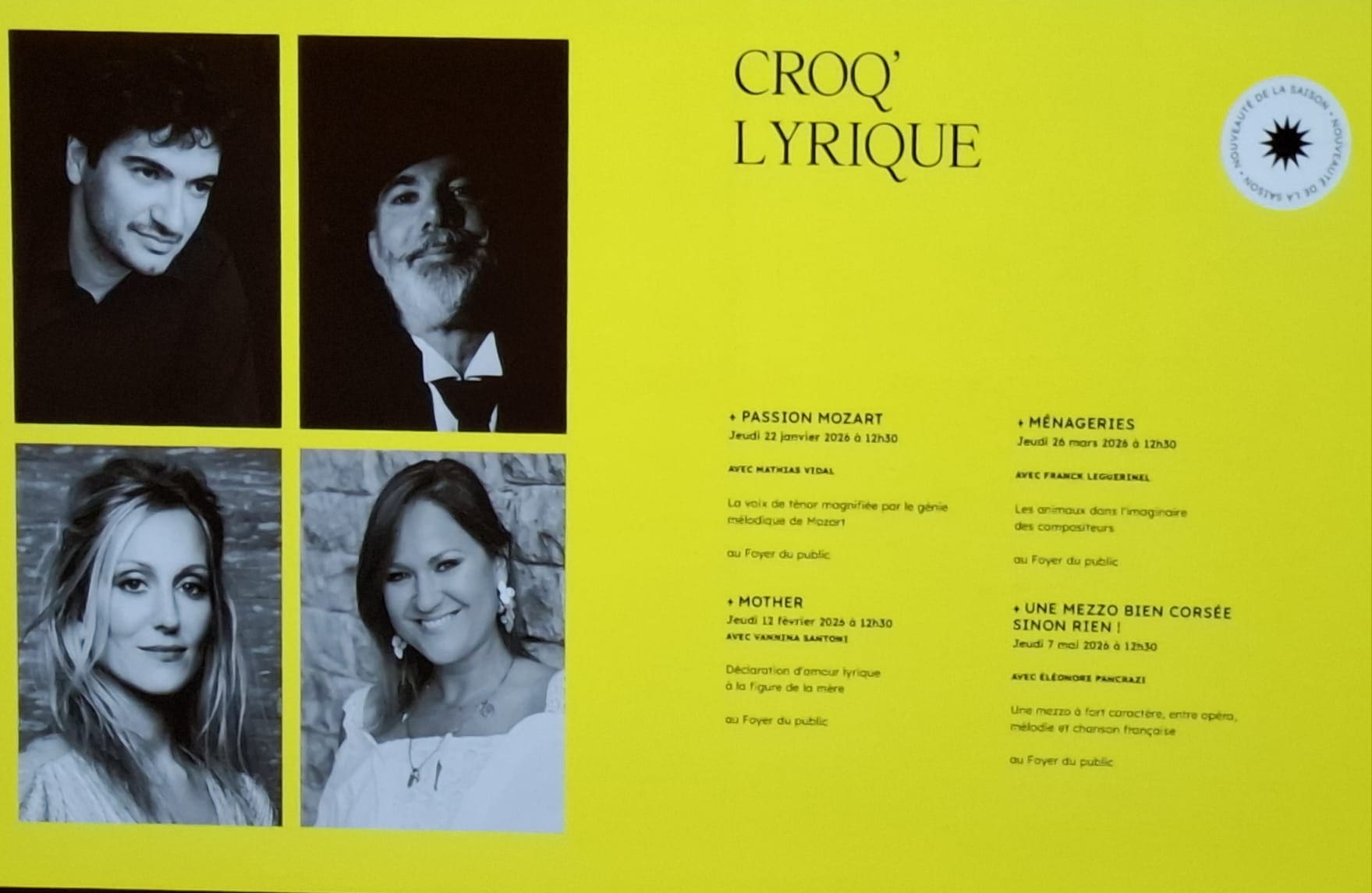 Une nouvelle saison riche